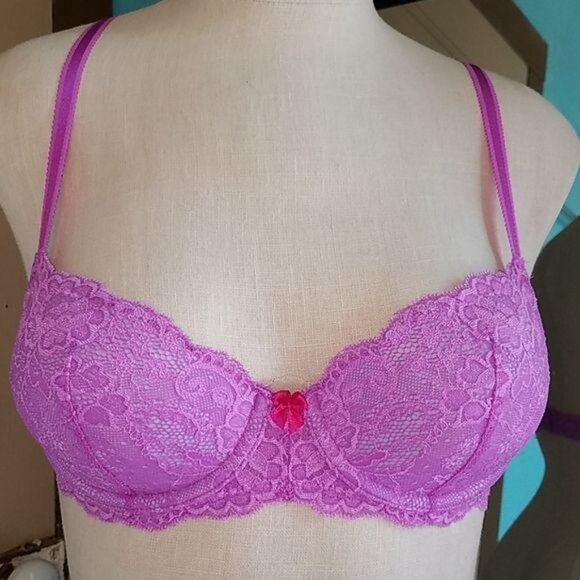 Victoria's Secret Bra Dream Angels Lined Demi Lace Pink WOMEN'S WOMAN'S Size 32C - Picture 7 of 7